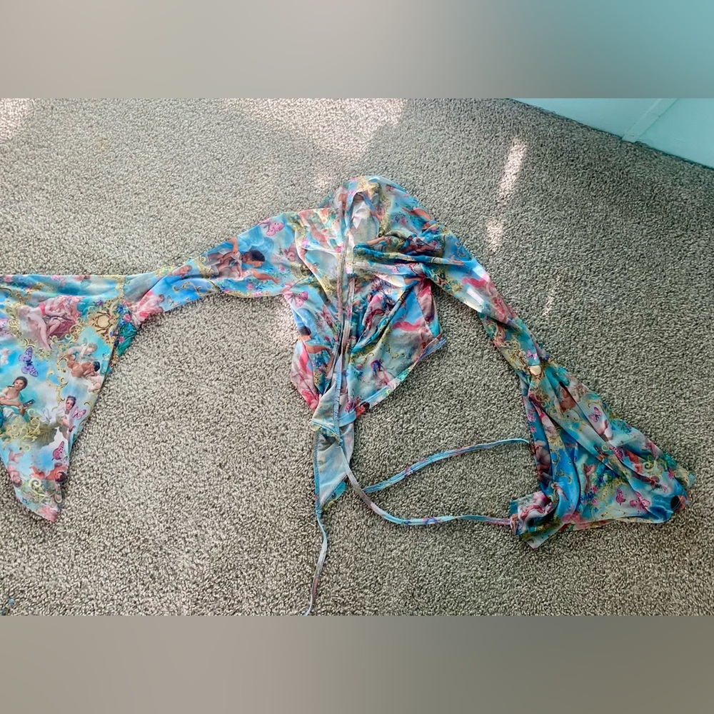 Colorful Wrap Top